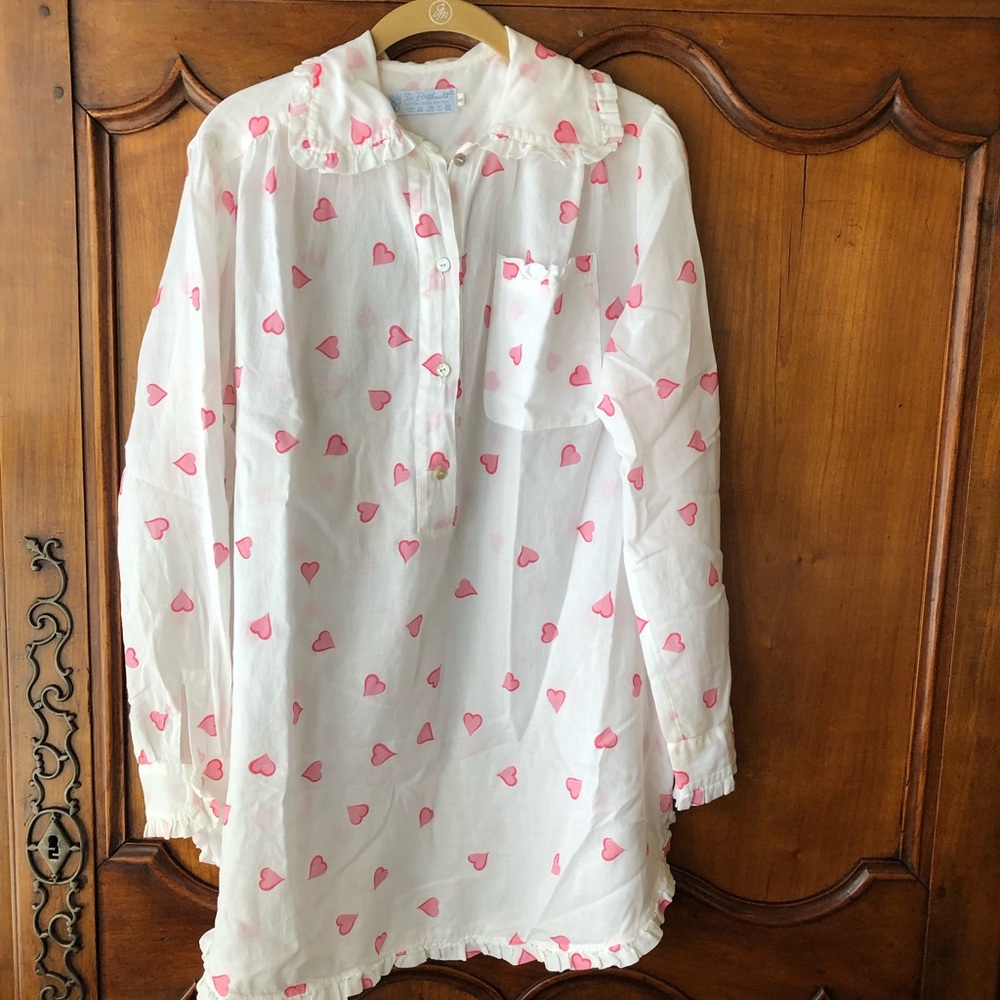 Sweet valentine nightshirt - collar with ruffles